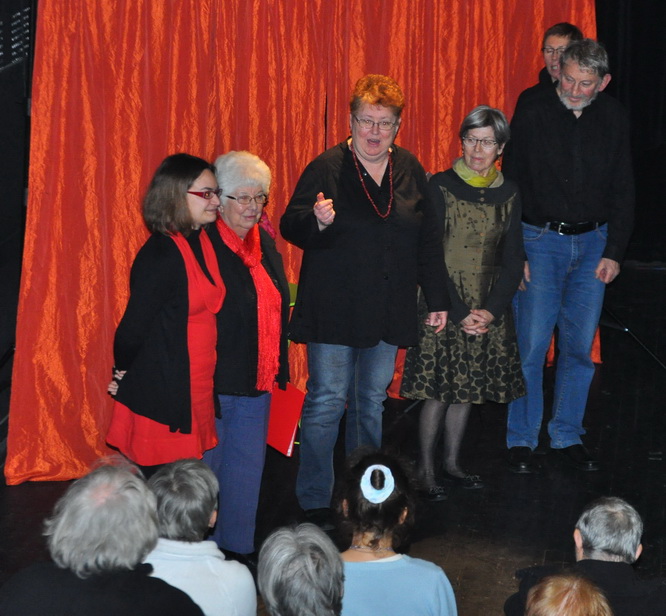 Coralie, Anne, Anne-Marie, Monique, Yann-Fañch au City 2 février 2014